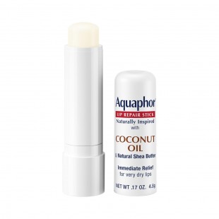 Aquaphor Naturally Inspired Lip Repair Stick with Coconut Oil and Shea Butter, Immediately Relieves Dryness and Soothes Chapped, Cracked Lips 4.8Gr
