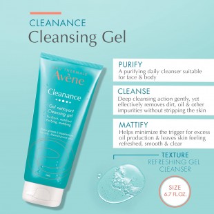 Avène Cleanance Cleansing Gel for Oily Skin 200 mL