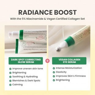 AXIS-Y Glass Skin Duo Set - Dark Spot Correcting Glow Serum & Vegan Collagen Eye Serum