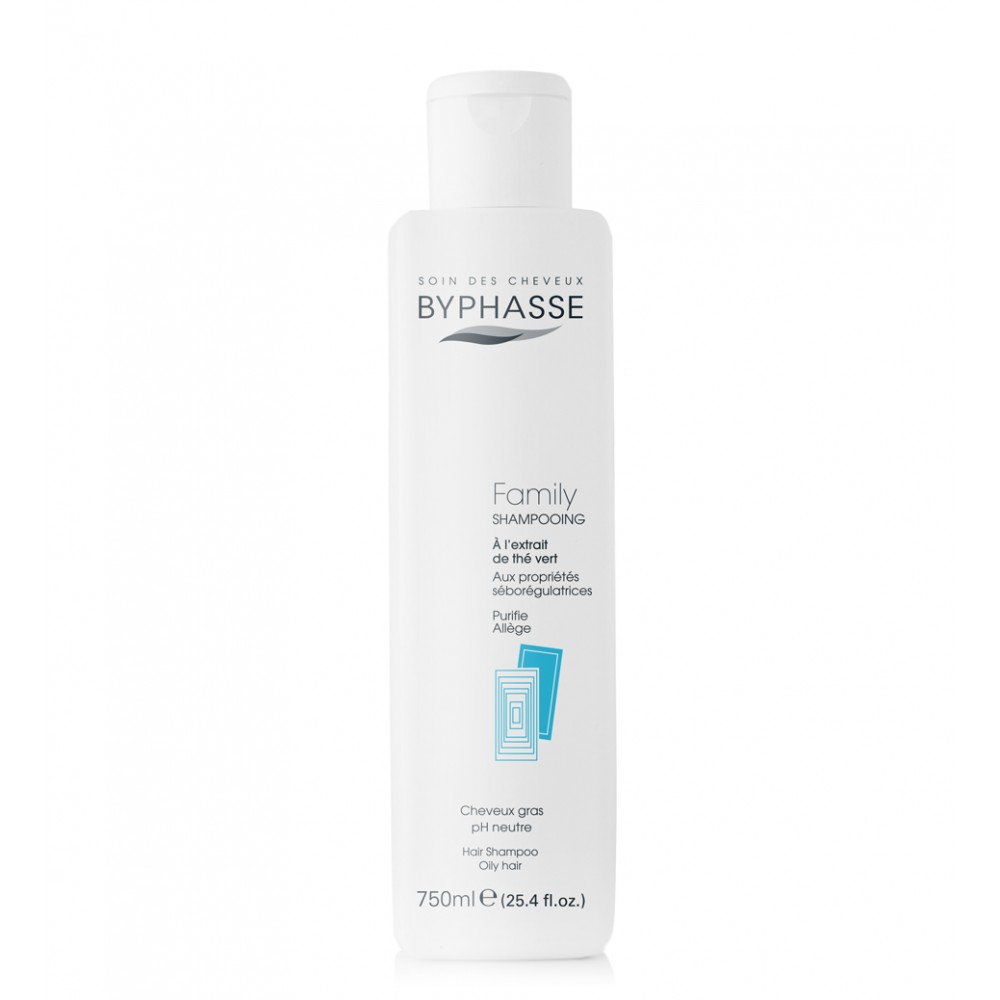 BYPHASSE Family Shampoo Green Tea Extract Oily Hair