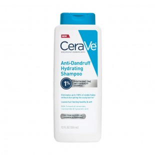 CeraVe Hydrating Anti Dandruff Shampoo, 1% Pyrithione Zinc Dandruff Treatment With Ceramides, Niacinamide & Hyaluronic Acid 355mL