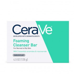 CeraVe Foaming Cleanser Bar Soap-Free Body and Face Cleanser for Oily Skin