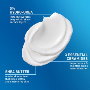 CeraVe Intensive Moisturizing Cream with Shea Butter, 72H Hydration+Skin Barrier Repair, Fragrance-Free for Extremely Dry Skin 539G