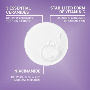 CeraVe Brightening Vitamin C Facial Cleanser, Niacinamide Face Wash 237mL