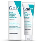 CeraVe Acne Foaming Cream Cleanser with 4% Benzoyl Peroxide, Hyaluronic Acid, and Niacinamide 150mL