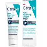 CeraVe Acne Foaming Cream Wash with Benzoyl Peroxide 10% Maximum Strength 150mL
