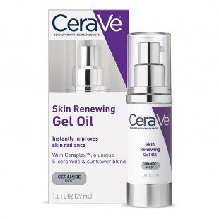 CeraVe Skin Renewing Anti Aging Gel Serum for Face With Ceramide Complex, Sunflower Oil, and Hyaluronic Acid 