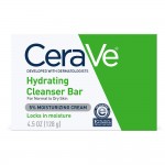 CeraVe Hydrating Cleanser Bar, Soap-Free Body and Facial Cleanser with 5% Cerave Moisturizing Cream, Fragrance-Free 128Gr