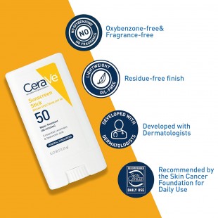 CeraVe Mineral Sunscreen Stick for Kids & Adults 13.32Gr