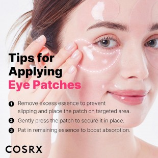 COSRX Pink Peptides Collagen Hydrogel Eye Patch for Puffy Eyes and Dark Circles, Under Eye Mask, 60 Under Eye Patches