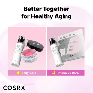 COSRX Pink Peptides Collagen Hydrogel Eye Patch for Puffy Eyes and Dark Circles, Under Eye Mask, 60 Under Eye Patches