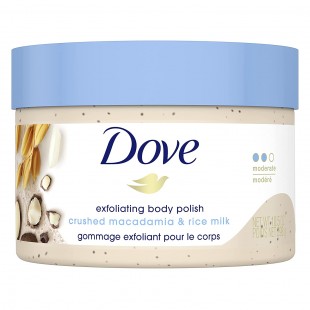 Dove Exfoliating Body Polish Scrub with Macadamia and Rice Milk 