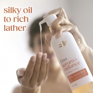 Dove Serum+ Radiance Oil Body Wash, Jojoba & Monoi Flower 452mL