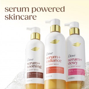 Dove Serum+ Radiance Oil Body Wash, Jojoba & Monoi Flower 452mL