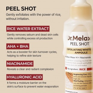 Dr.Melaxin Peel Shot Glow White Rice Peeling Ampoule 80mL