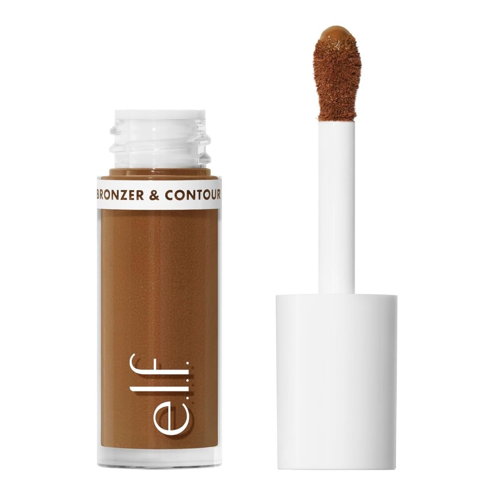 e.l.f. Camo Liquid Bronzer & Contour, Silky Highly Pigmented Formula, 5 Medium 4mL