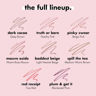 e.l.f. Cream Glide Lip Liner, Semi-Matte Finish, TRUTH OR BARE 1gr