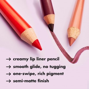 e.l.f. Cream Glide Lip Liner, Semi-Matte Finish, TRUTH OR BARE 1gr