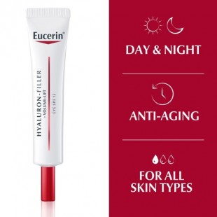 Eucerin Hyaluron-Filler Volume-Lift Eye Contour Cream for Loss of Firmness and Volume 15 mL