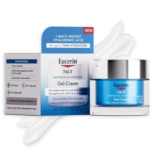 Eucerin Immersive Hydration Gel Cream with Hyaluronic Acid, Ultra-Lightweight, 1.7 Oz