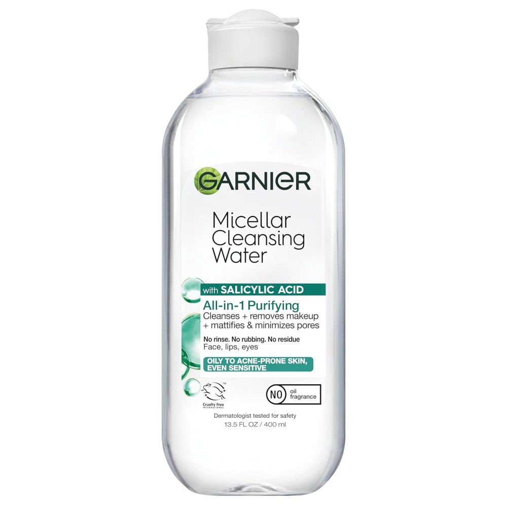 Garnier SkinActive Micellar Cleansing Water  with Salicylic Acid for Oily and Acne Prone Skin 400mL