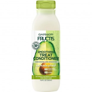 Garnier Fructis Smoothing Treat Conditioner 98% Percent Naturally Derived Ingredients, Avocado for Frizzy Hair