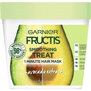 Garnier Fructis Smoothing Treat 1 Minute Hair Mask with Avocado Extract 13.5 floz