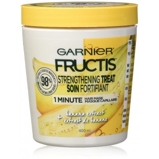 Garnier Fructis Strengthening Treat 1 Minute Hair Mask with Banana Extract, 13.5 floz