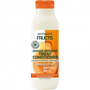 Garnier Fructis Damage Repairing Treat Conditioner, 98% Naturally Derived Ingredients, Papaya, Nourish Dry Damaged Hair