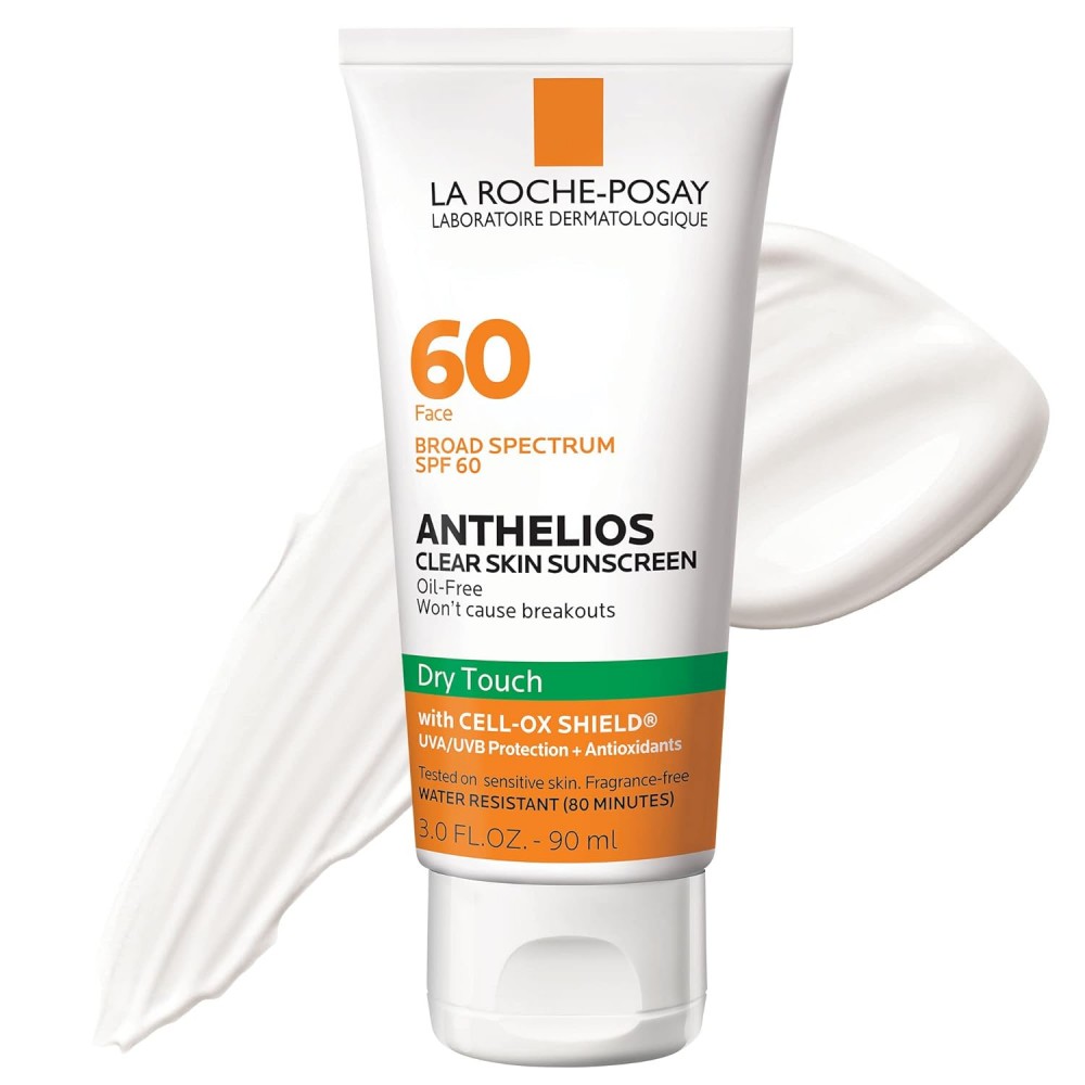 La Roche-Posay Anthelios Clear Skin Dry Touch Sunscreen SPF60, Oil Free 90mL