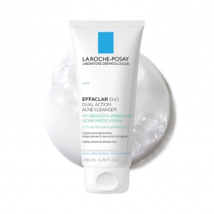 La Roche-Posay Effaclar Dual Acne Face Wash With 4% Benzoyl Peroxide & LHA Exfoliant 200mL