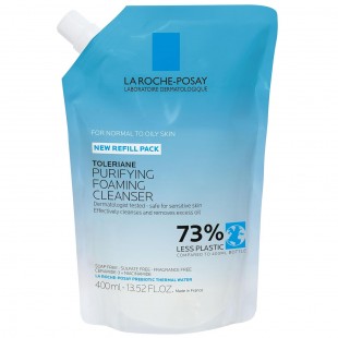 La Roche-Posay Toleriane Purifying Foaming Facial Cleanser for Normal to Oily Skin 400mL (Refill Pack)
