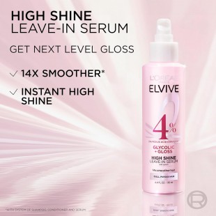 L'Oreal Elvive Glycolic + Gloss High Shine Leave-In Hair Serum 130mL