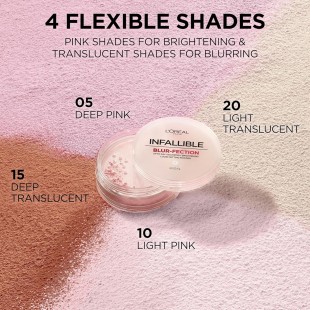 L'Oreal Infallible Blur-fection Loose Setting Powder, Blurring Face Powder, Light Translucent, 6g