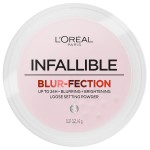 L'Oreal Infallible Blur-fection Loose Setting Powder, Blurring Face Powder, Light Pink, 6g
