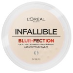 L'Oreal Infallible Blur-fection Loose Setting Powder, Blurring Face Powder, Light Translucent, 6g