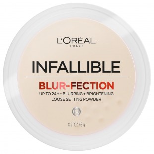 L'Oreal Infallible Blur-fection Loose Setting Powder, Blurring Face Powder, Light Translucent, 6g