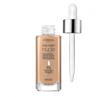 L'Oréal True Match Nude Hyaluronic Tinted Serum Foundation with 1% Hyaluronic acid, Light-Medium 3-4