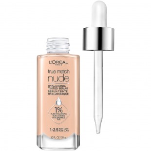 L'Oréal True Match Nude Hyaluronic Tinted Serum Foundation with 1% Hyaluronic acid, Rosy Light 1-2.5