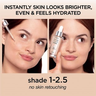 L'Oréal True Match Nude Hyaluronic Tinted Serum Foundation with 1% Hyaluronic acid, Rosy Light 1-2.5