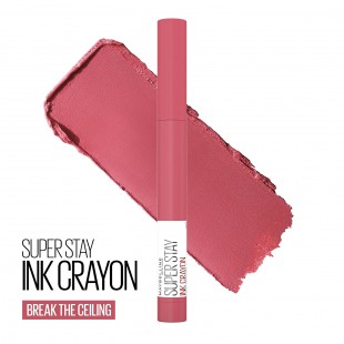 Maybelline Super Stay Ink Crayon Matte Lipstick with Built-in Sharpener Break The Ceiling 145