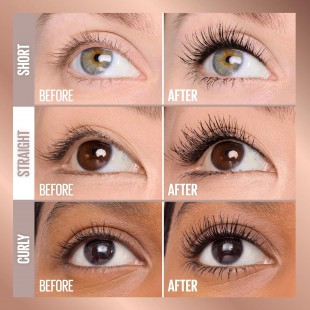 Maybelline Lash Sensational Body Washable Mascara Blackest Black 9mL