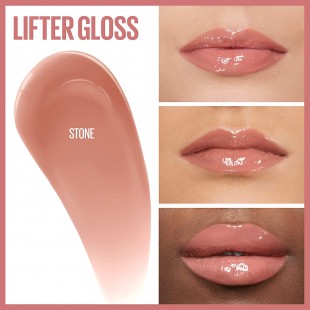 Maybelline Lifter Gloss STONE Color, Hydrating Lip Gloss with Hyaluronic Acid