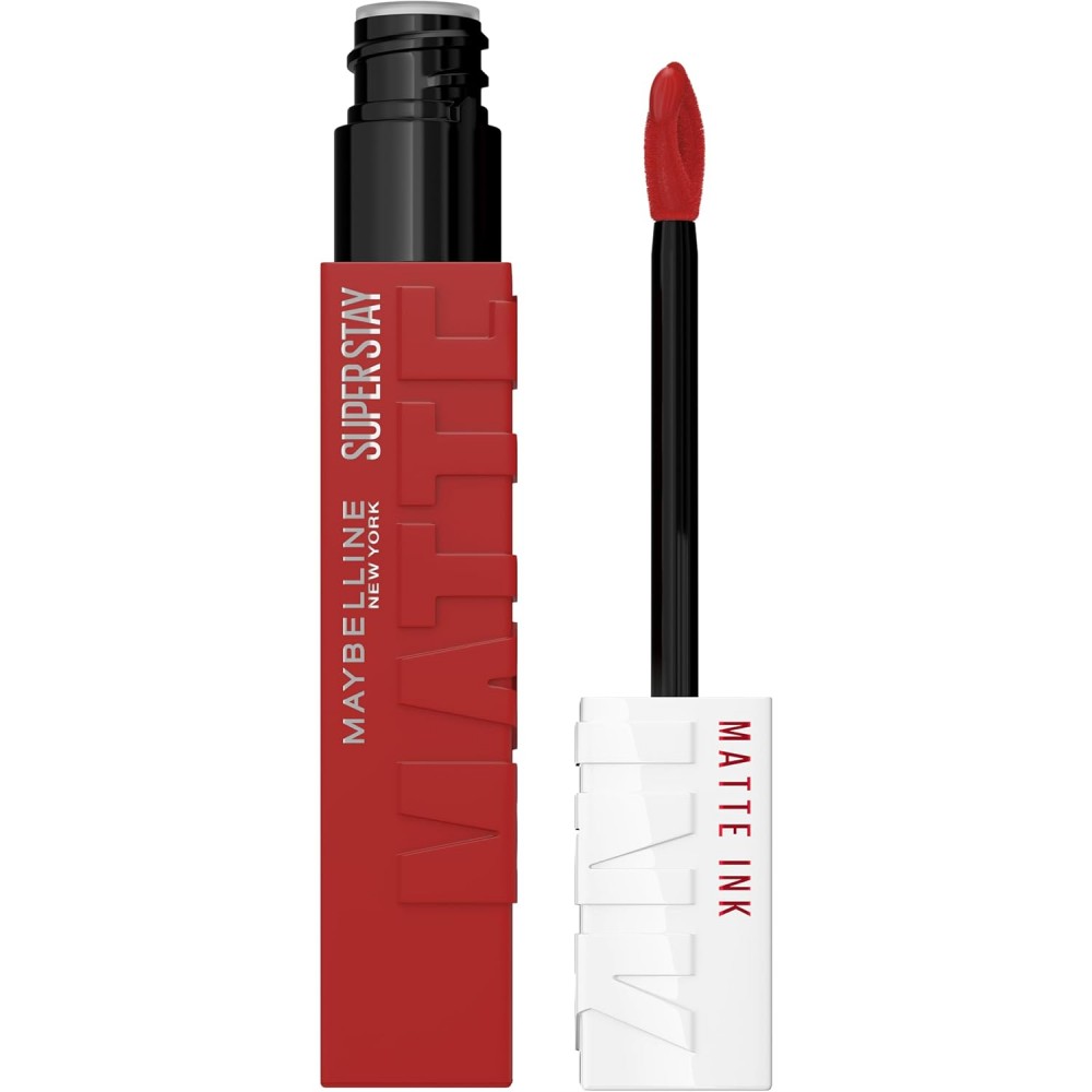 Maybelline Super Stay Matte Ink Liquid Lipstick Makeup, HUSTLER 335 Red Brown 5mL