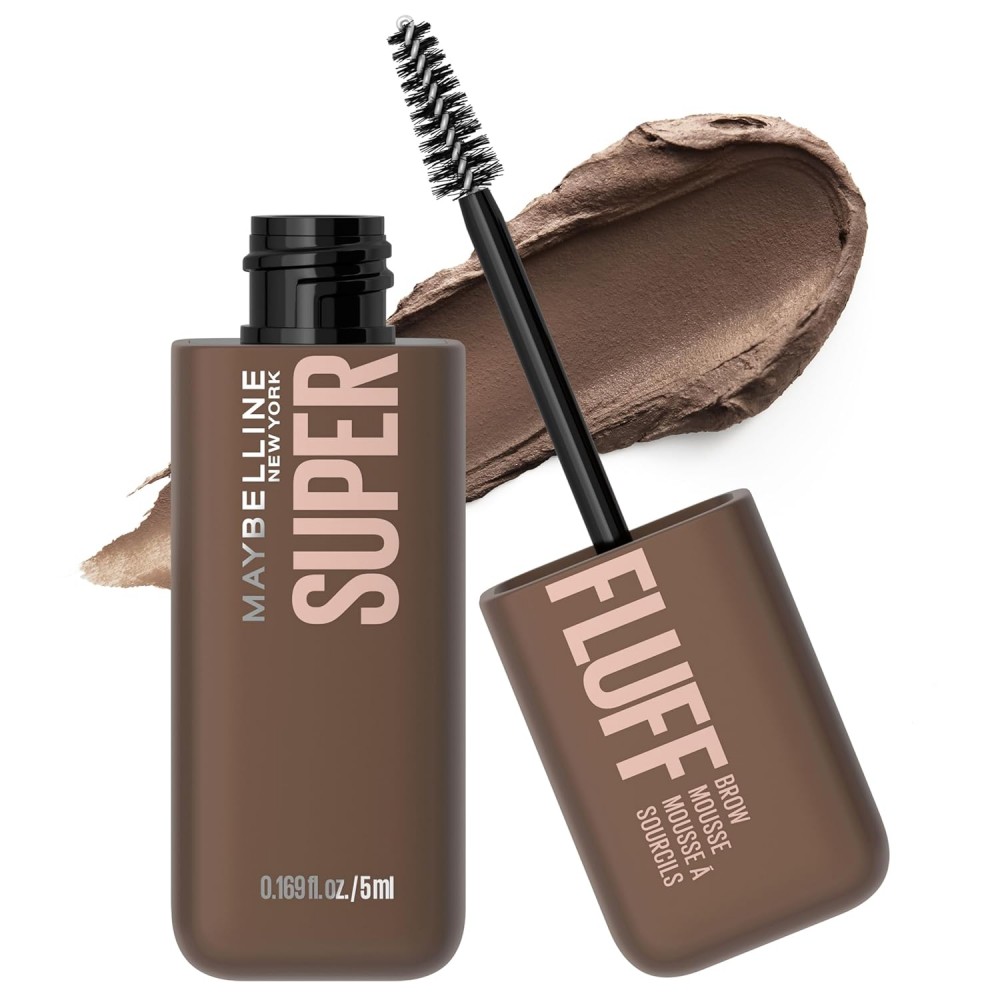Maybelline Superfluff Volumizing Brow Mousse Gel For Soft Full Brows, Medium Brown 5mL