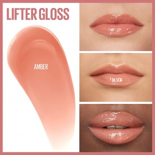 Maybelline Lifter Gloss AMBER Color, Hydrating Lip Gloss with Hyaluronic Acid