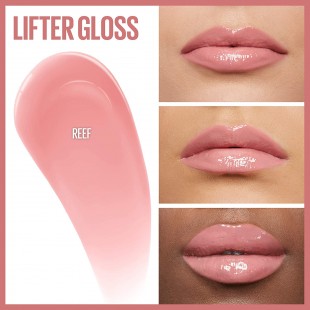 Maybelline Lifter Gloss REEF Color, Hydrating Lip Gloss with Hyaluronic Acid