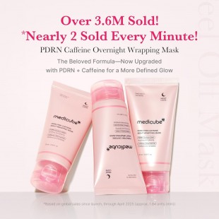MEDICUBE Wrapping Mask PDRN Caffeine Overnight Peel Off Facial Mask 75mL
