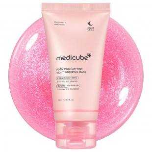 MEDICUBE Wrapping Mask PDRN Caffeine Overnight Peel Off Facial Mask 75mL