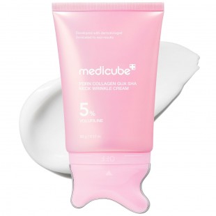 MEDICUBE PDRN Collagen Gua Sha Neck Wrinkle Cream, Firming, Contour Care 90gr